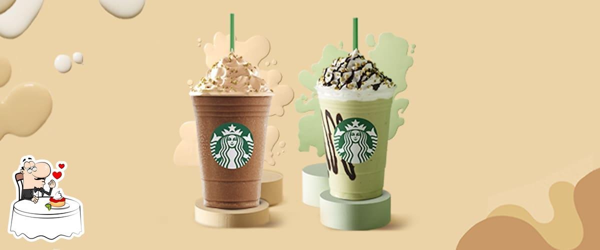 Imagem das promoções e dos produtos oferecidos no starbucks